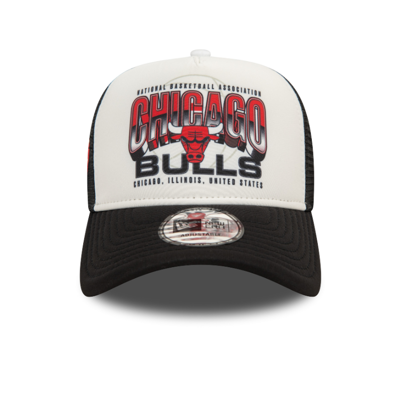 New Era - NBA Team Colour Trucker Cap - Chicago Bulls - White/Black - Headz Up 