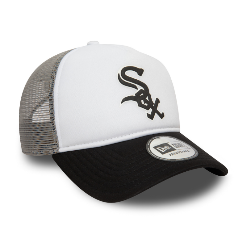 New Era - MLB Logo - Chicago White Sox - Trucker Cap - Black/Grey - Headz Up 