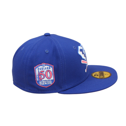 Oakland Athletics Cooperstown 59Fifty Fitted 50th - Blue - Headz Up 