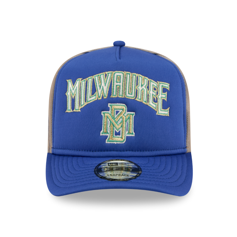New Era - 9FIFTY A-Frame ARCHED Trucker - Milwaukee Brewers - OTC - Headz Up 
