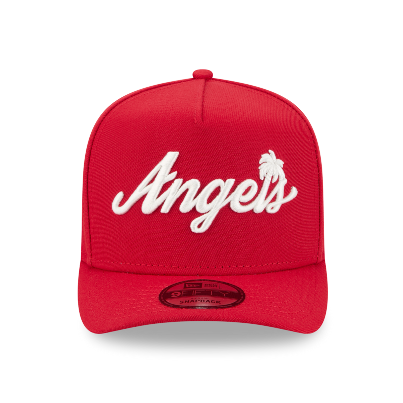 New Era - 9FIFTY A-Frame Snapback - Anaheim Angels - LOCAL PLAY - Red - Headz Up 