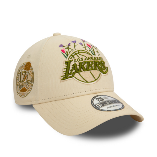 New Era - Flower Icon - 9Forty - Los Angeles Lakers - Light Beige