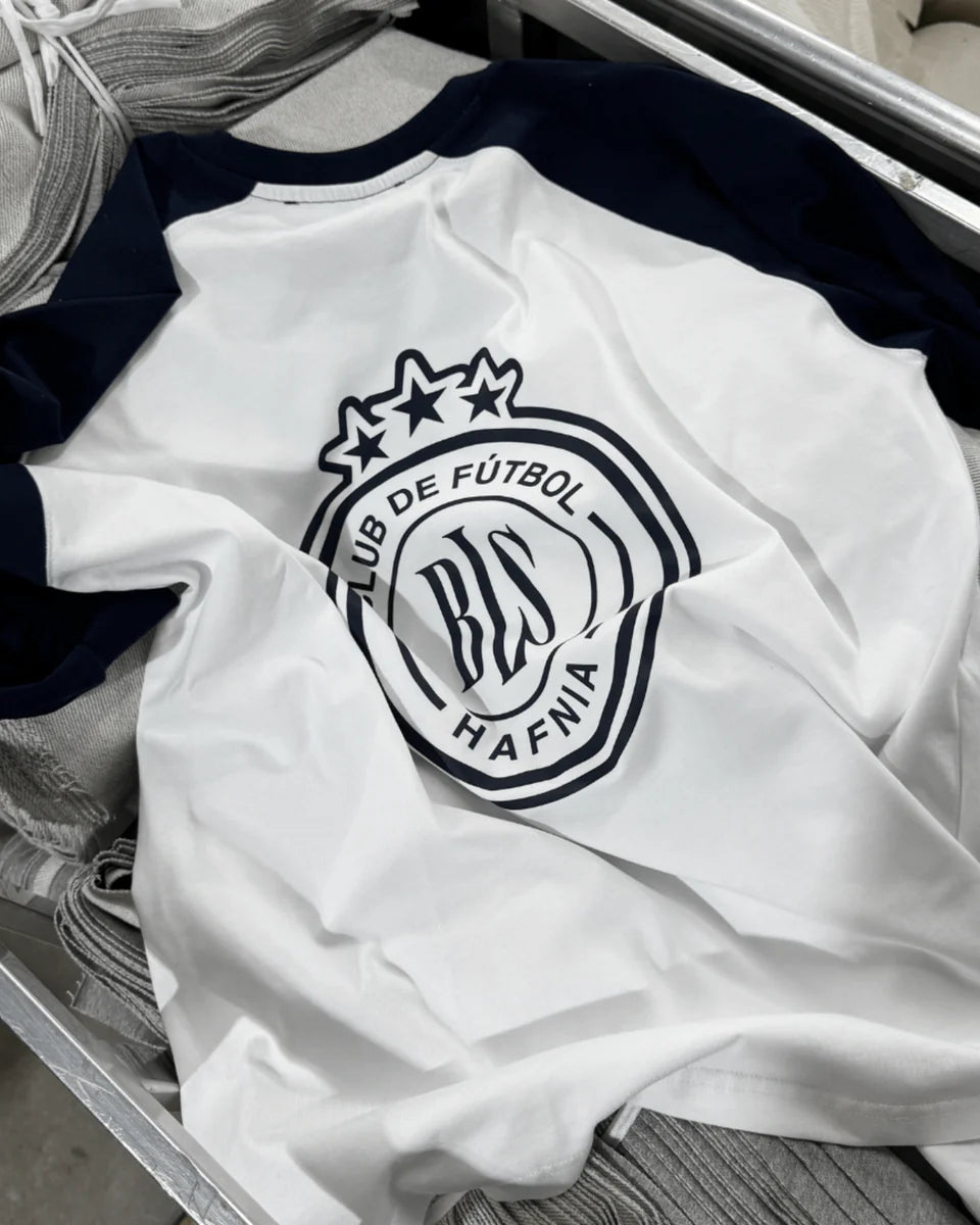 BLS - Club De futbol Raglan LS - White / Navy - Headz Up 