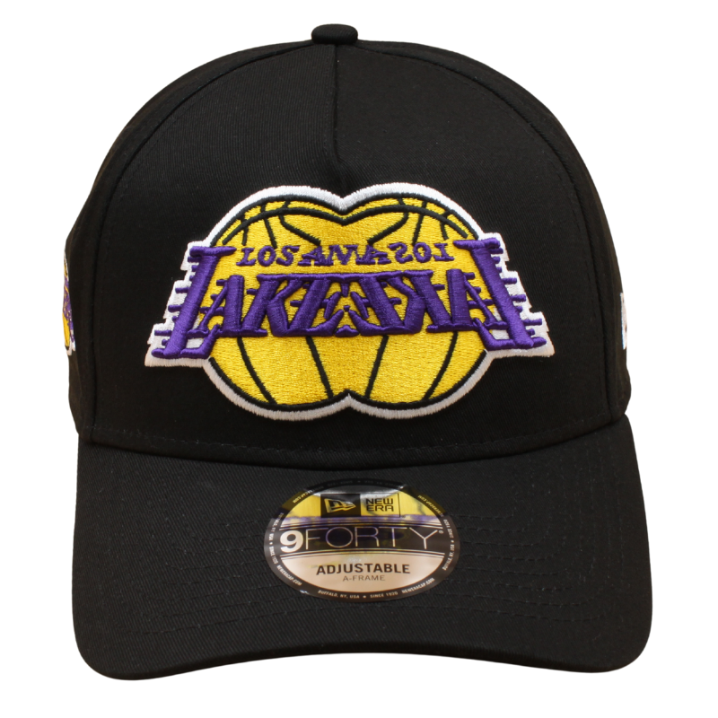 New Era - 9FORTY A-Frame Cap - Los Angeles Lakers - MIRROR - Black - Headz Up 