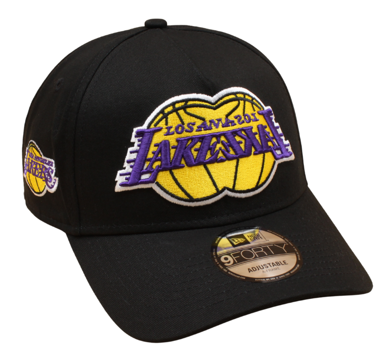 New Era - 9FORTY A-Frame Cap - Los Angeles Lakers - MIRROR - Black - Headz Up 