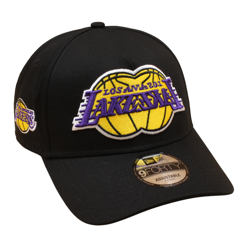 New Era - 9FORTY A-Frame Cap - Los Angeles Lakers - MIRROR - Black - Headz Up 