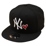 New Era - 9FIFTY Snapback - New York Yankees - HEART - Black/Grey UV - Headz Up 