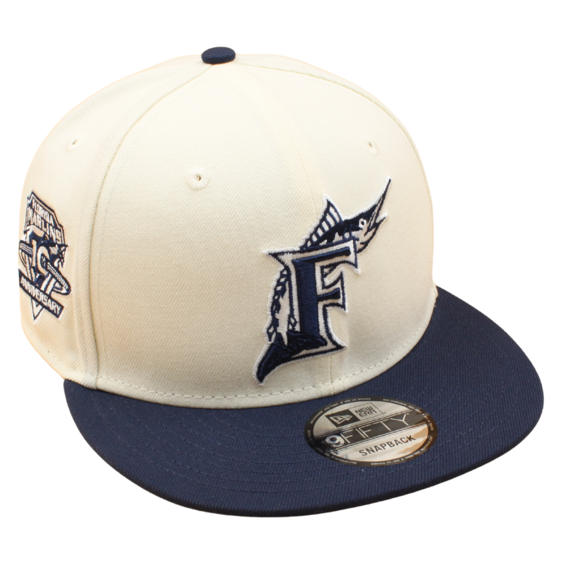 New Era - 9FIFTY Snapback - Florida Marlins Cooperstown - 10TH Anniversary - Chrome/Oceanside - Headz Up 
