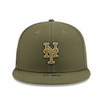 New Era - New York Mets - 9FIFTY Snapback - ARMED FORCES - Olive - Headz Up 