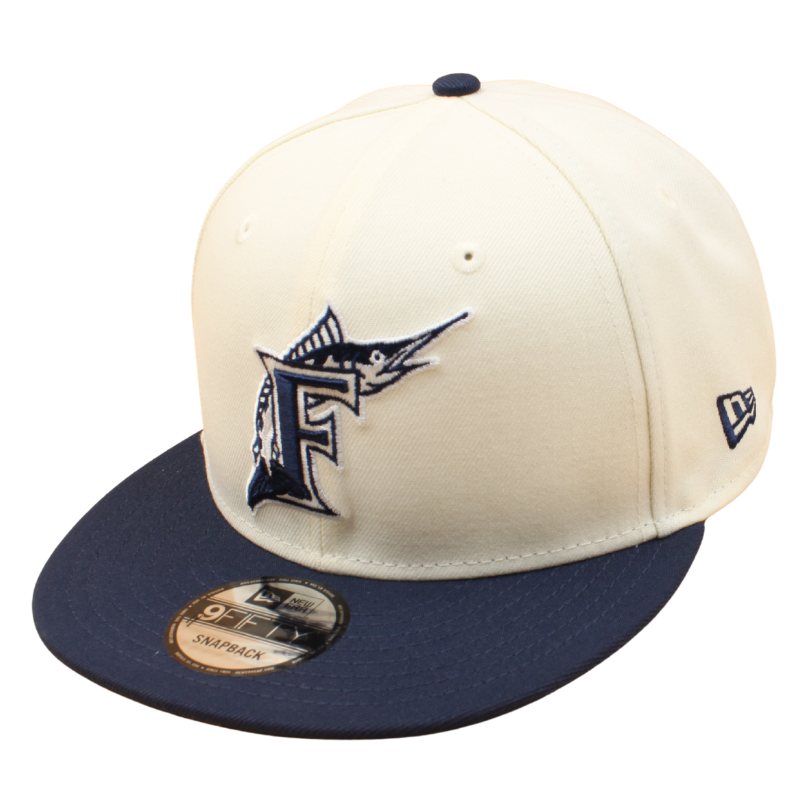 New Era - 9FIFTY Snapback - Florida Marlins Cooperstown - 10TH Anniversary - Chrome/Oceanside - Headz Up 
