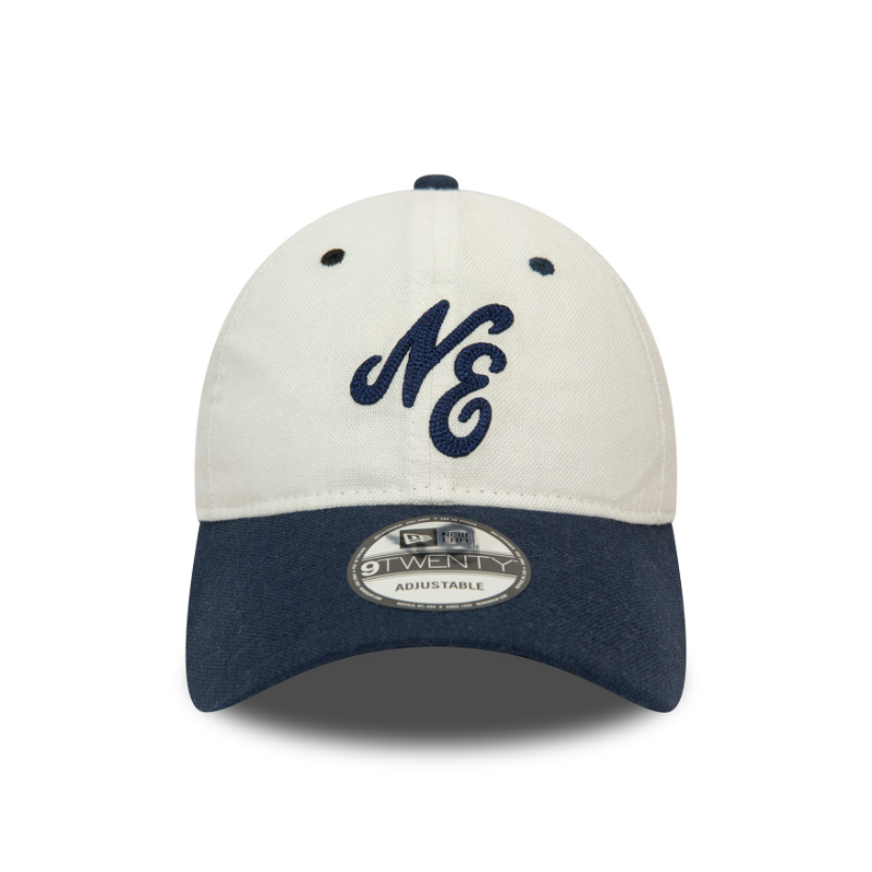New Era - 9Twenty - Linen Script - White/Navy - Headz Up 