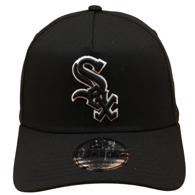 New Era - 9FORTY A-Frame Cap - OUTLINE - Chicago White Sox - Black - Headz Up 