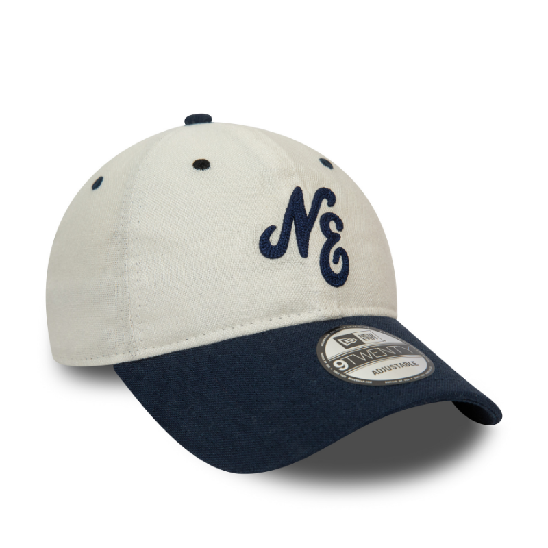 New Era - 9Twenty - Linen Script - White/Navy - Headz Up 
