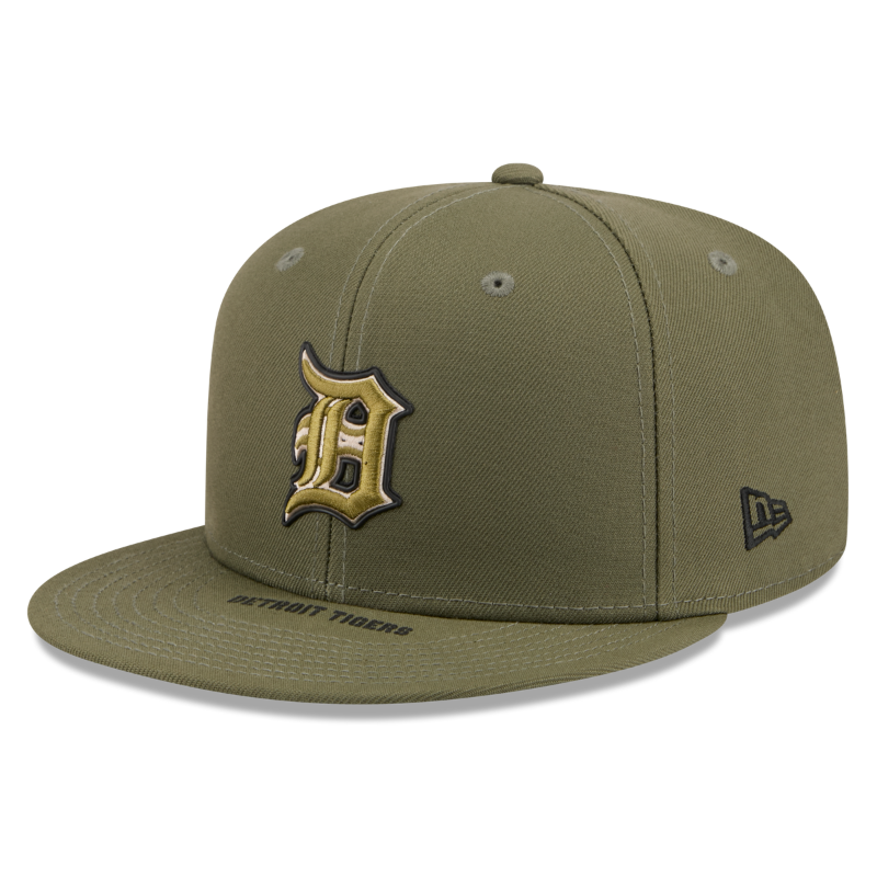 New Era - Detroit Tigers - 9FIFTY Snapback - ARMED FORCES - Olive - Headz Up 