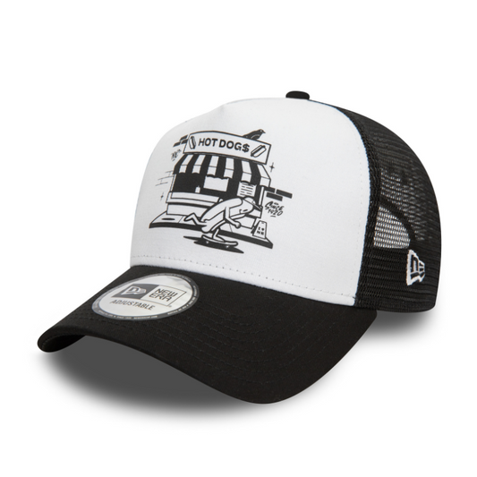 New Era - NE Graphic Trucker Cap - Black/White - Headz Up 