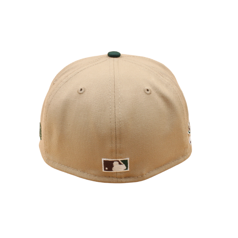 New Era New York Mets Cooperstown 59Fifty cap i camel og mørkegrøn, 40 års jubilæum, med Mets logo.