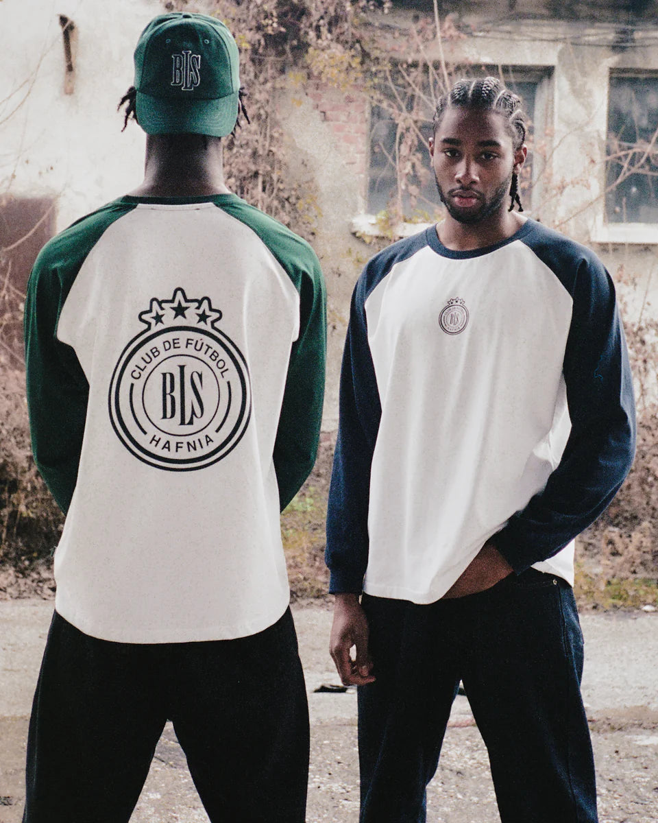 BLS - Club De futbol Raglan LS - White / Navy - Headz Up 