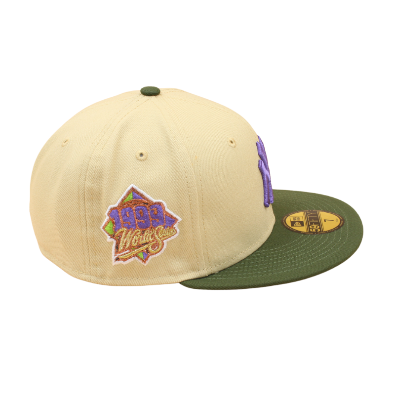 New Era - New York Yankees Cooperstown 59Fifty Fitted World World Series 1999 - Vegas Gold/Riffle Green/Purple - Headz Up 