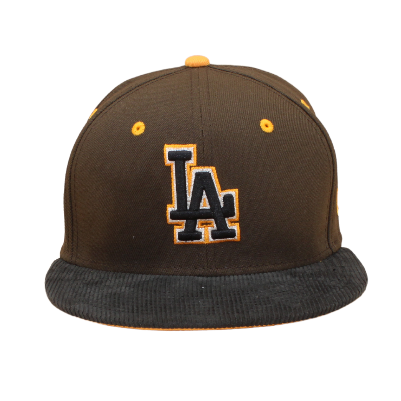 Los Angeles Dodgers Cooperstown 59Fifty Fitted 100 Anniversary - Walnut/Black Cord - Headz Up 