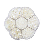 Hvide halverede perler til DIY af caps - Headz Up 