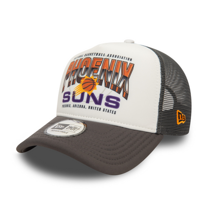 New Era - NBA Team Colour Trucker Cap - Phoenix Suns - White/Grey