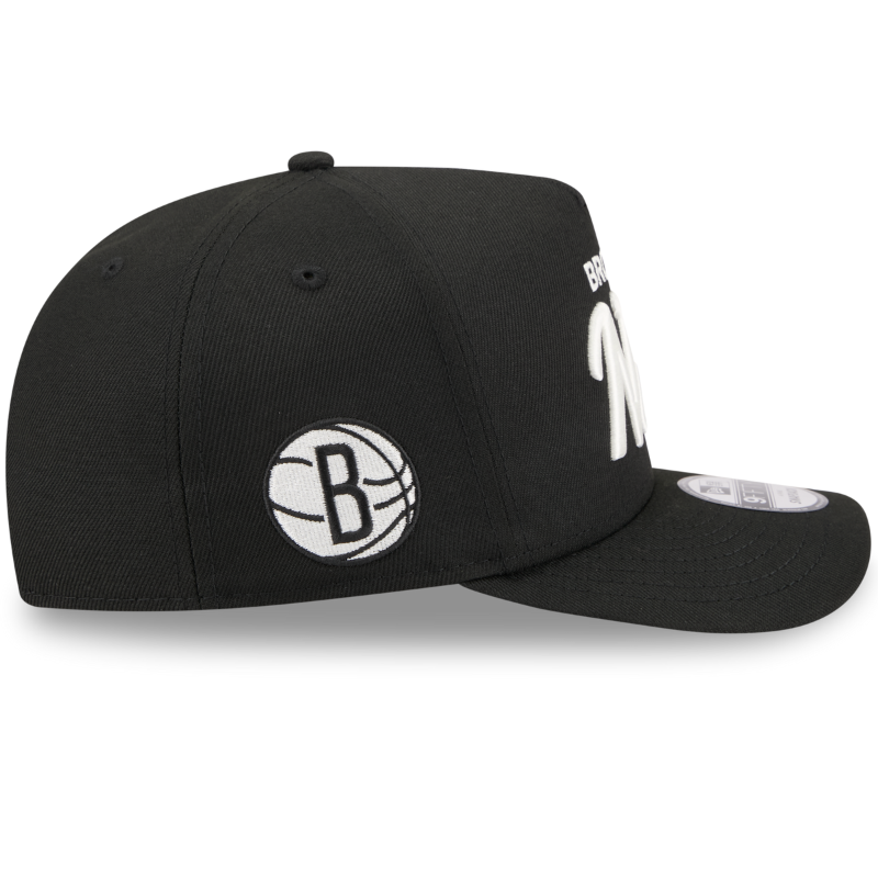 New Era - 9FIFTY A-Frame Snapback - Brooklyn Nets - LOCAL PLAY - Black - Headz Up 