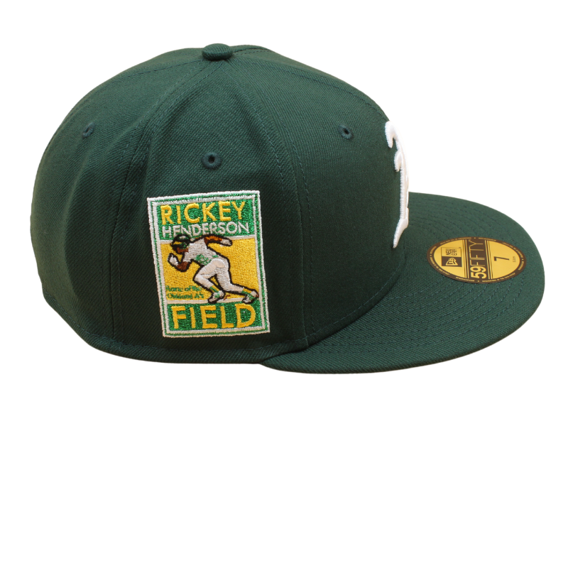 New Era - 59Fifty Fitted Cap - Oakland Athletics - Rickey Henderson - Dark Green - Headz Up 