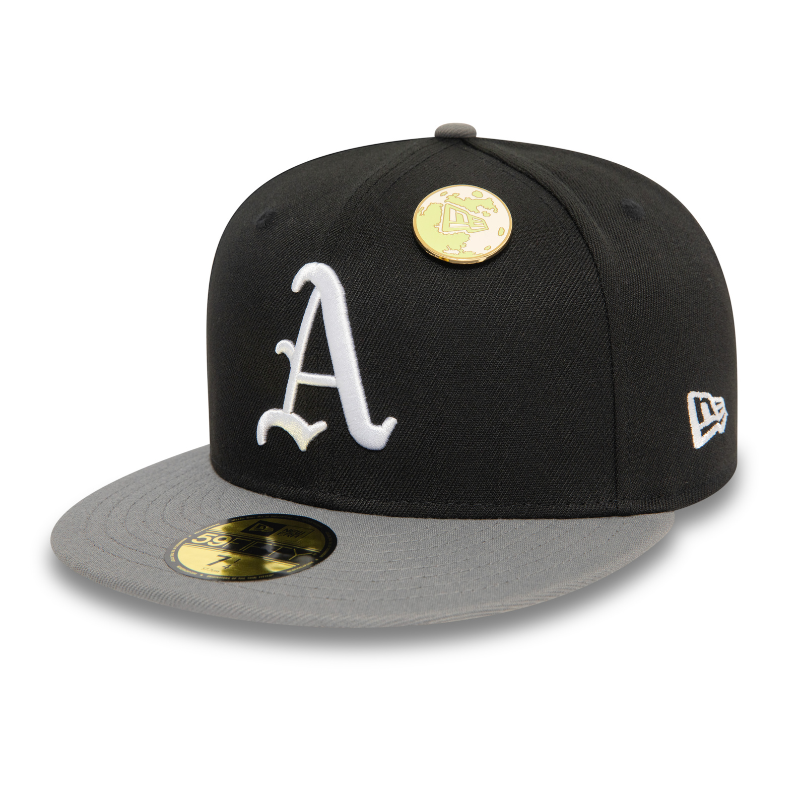 New Era - MLB Contrast Pin - 59Fifty Fitted - Oakland Athletics - Black