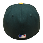 New Era - 59FIFTY Fitted Cap - Oakland Athletics - Dark Green Wool/Yellow - Grey UV - Headz Up 