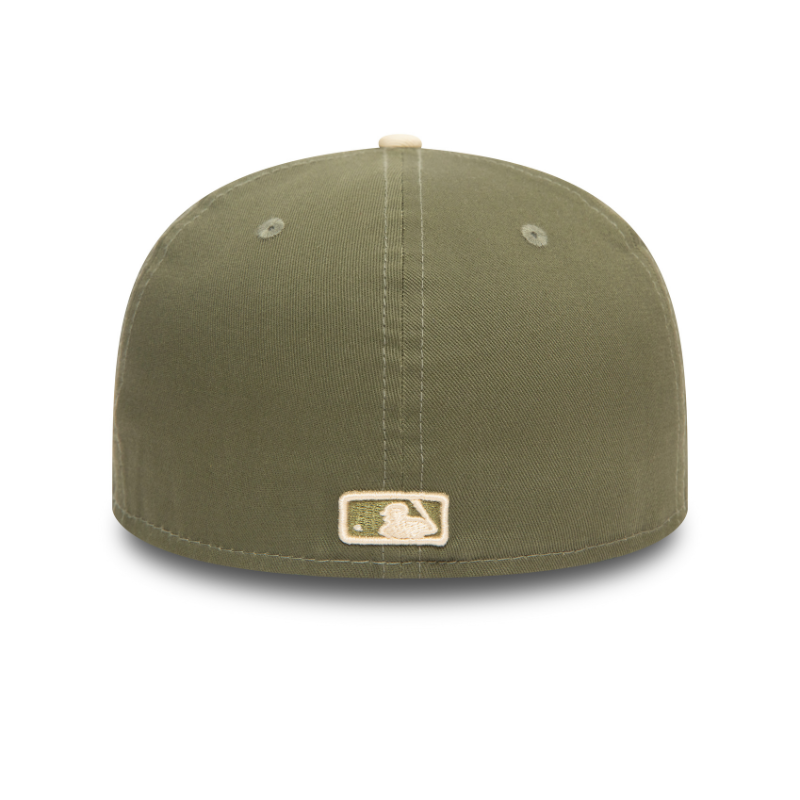 New Era - Los Angeles Dodgers - 59Fifty Fitted - SIDE PATCH - Olive/Light Chrome