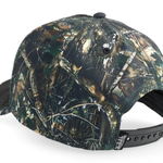 Sort Von Dutch A-Frame kasket med oval patch og kamuflermønster, afslappet hovedbeklædning til streetwear-stil