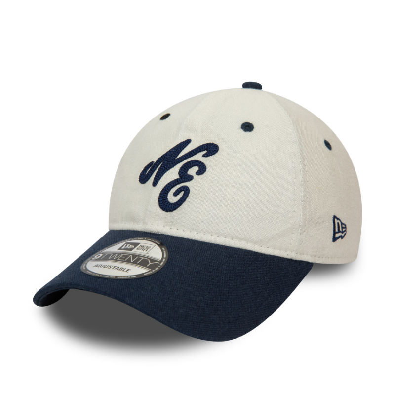 New Era - 9Twenty - Linen Script - White/Navy - Headz Up 