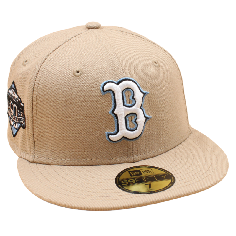 New Era - 59FIFTY Fitted - Boston Red Sox - 90th Anniversary - Khaki/Sky Blue UV - Headz Up 