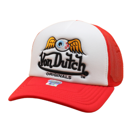 Von Dutch - Baker Trucker Cap - White/Red