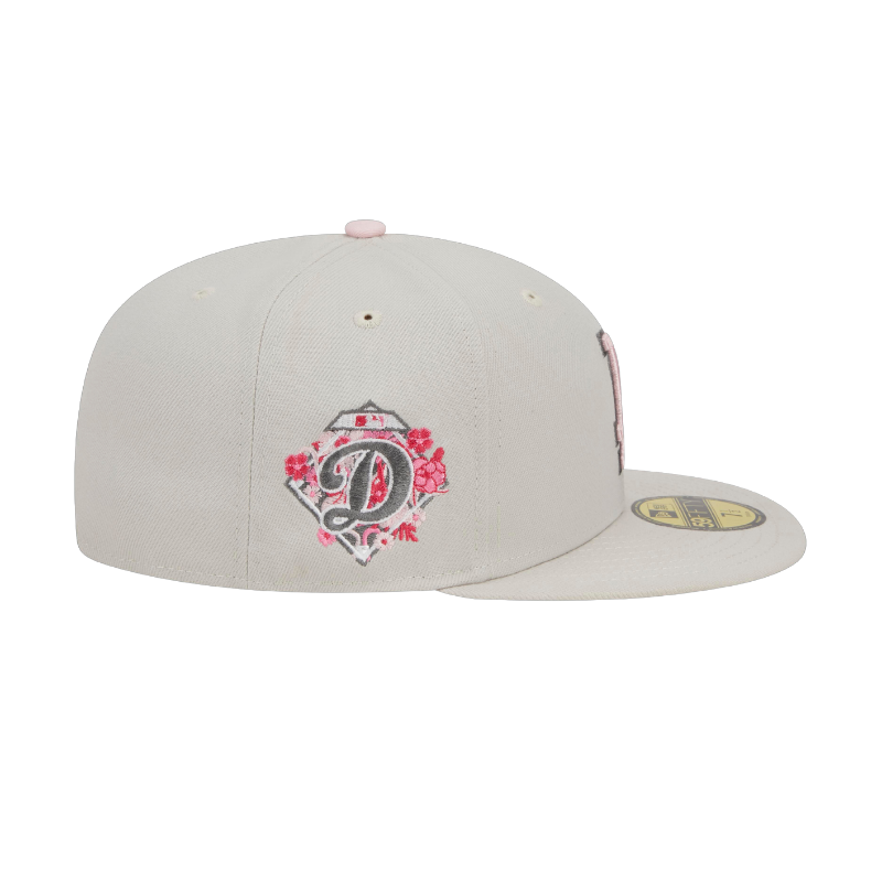 Mothers Day Los Angeles Dodgers 59Fifty Fitted Cap - Stone/Pink - Headz Up 