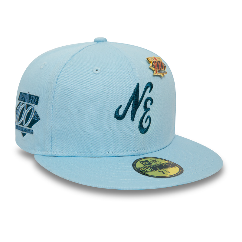 New Era - NE SCRIPT - 59Fifty Fitted Cap - Light Blue - Headz Up 