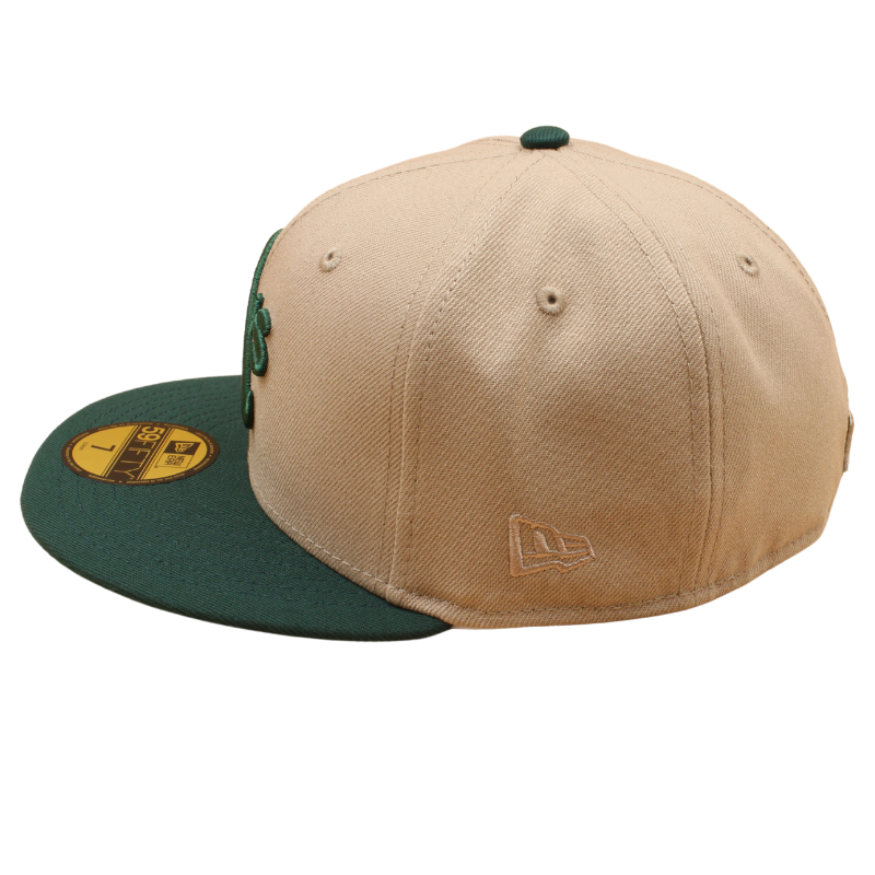 New Era - 59FIFTY Fitted -  Oakland Athletics - 1989 World Series - Khaki/Dark Green - Headz Up 