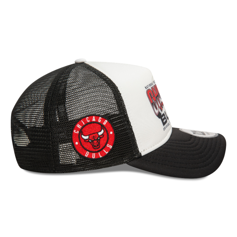 New Era - NBA Team Colour Trucker Cap - Chicago Bulls - White/Black - Headz Up 
