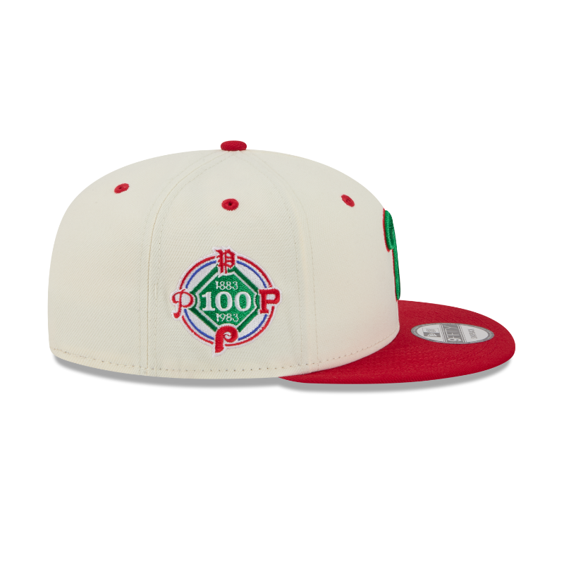 New Era - 9FIFTY Snapback - Philadelphia Phillies - MASCOT PIN - Chrome/Red - Headz Up 