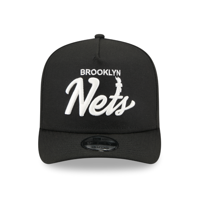 New Era - 9FIFTY A-Frame Snapback - Brooklyn Nets - LOCAL PLAY - Black - Headz Up 