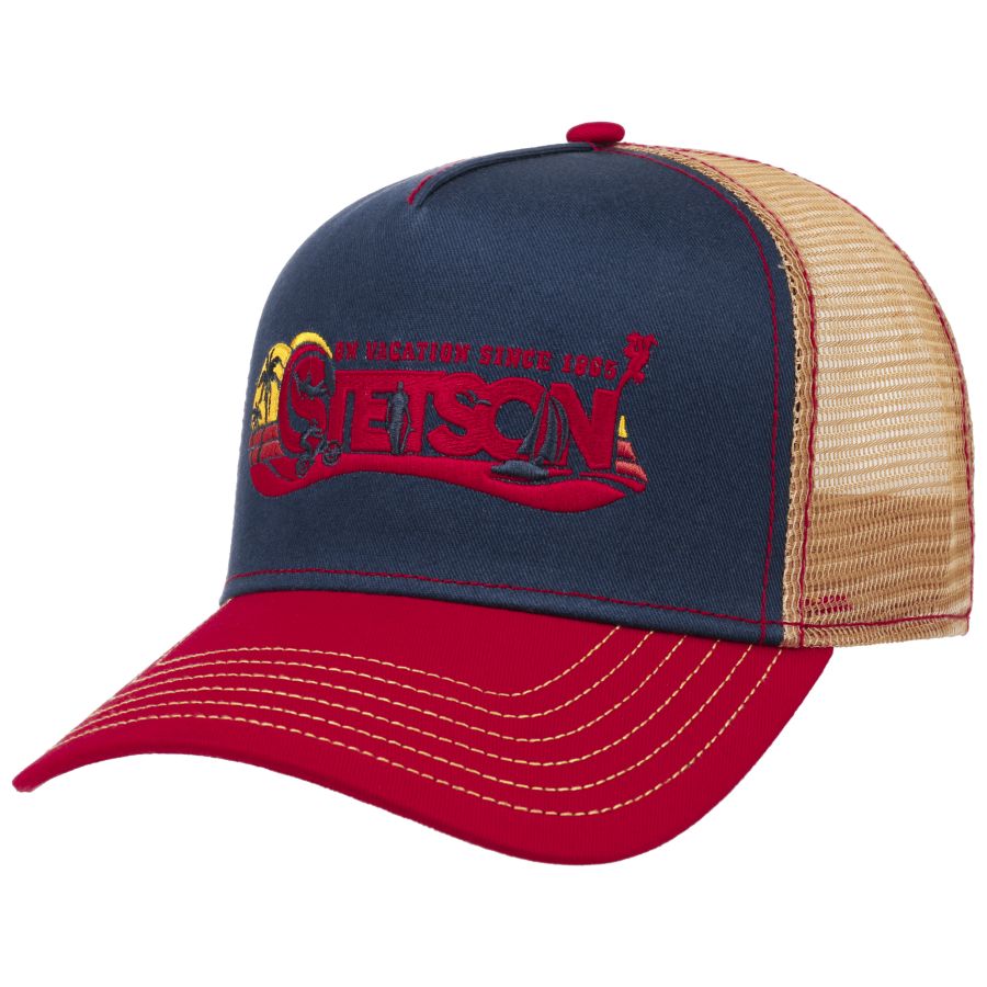 On Vacation Trucker Cap - Navy/Red - Headz Up 