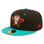 New Era - 59fifty Fitted - MiLB - COPA - Columbus Clippers - Black/Teal - Headz Up 