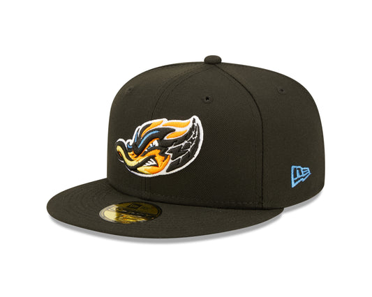 New Era - 59fifty Fitted - MiLB - AC Perf - Akron Rubber Ducks - Black - Headz Up 