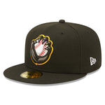 New Era - 59fifty Fitted - MiLB - AC Perf - Quad City River Band - Black - Headz Up 