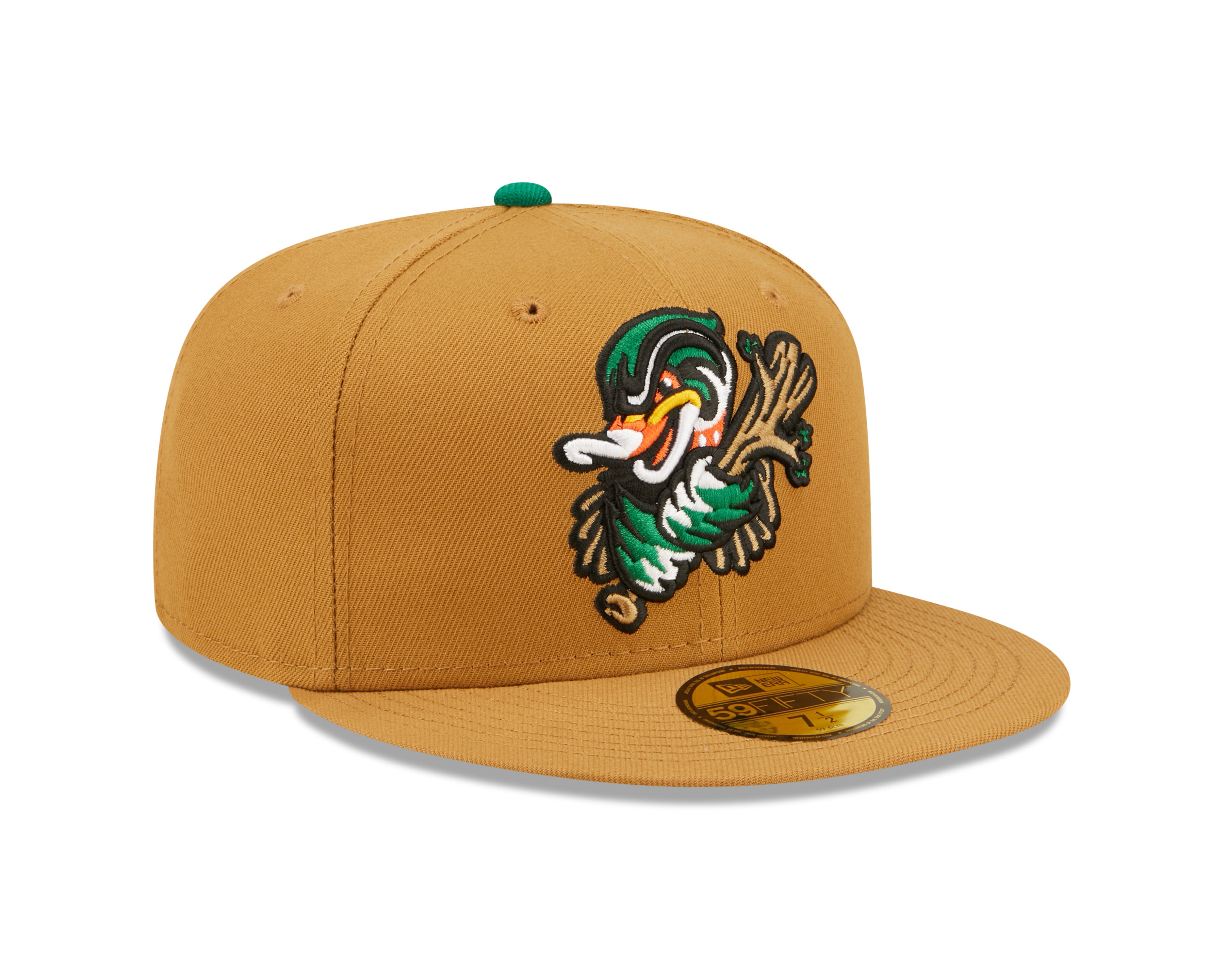 New Era - 59fifty Fitted - MiLB - AC Perf - Down East Wood Ducks - Beige - Headz Up 