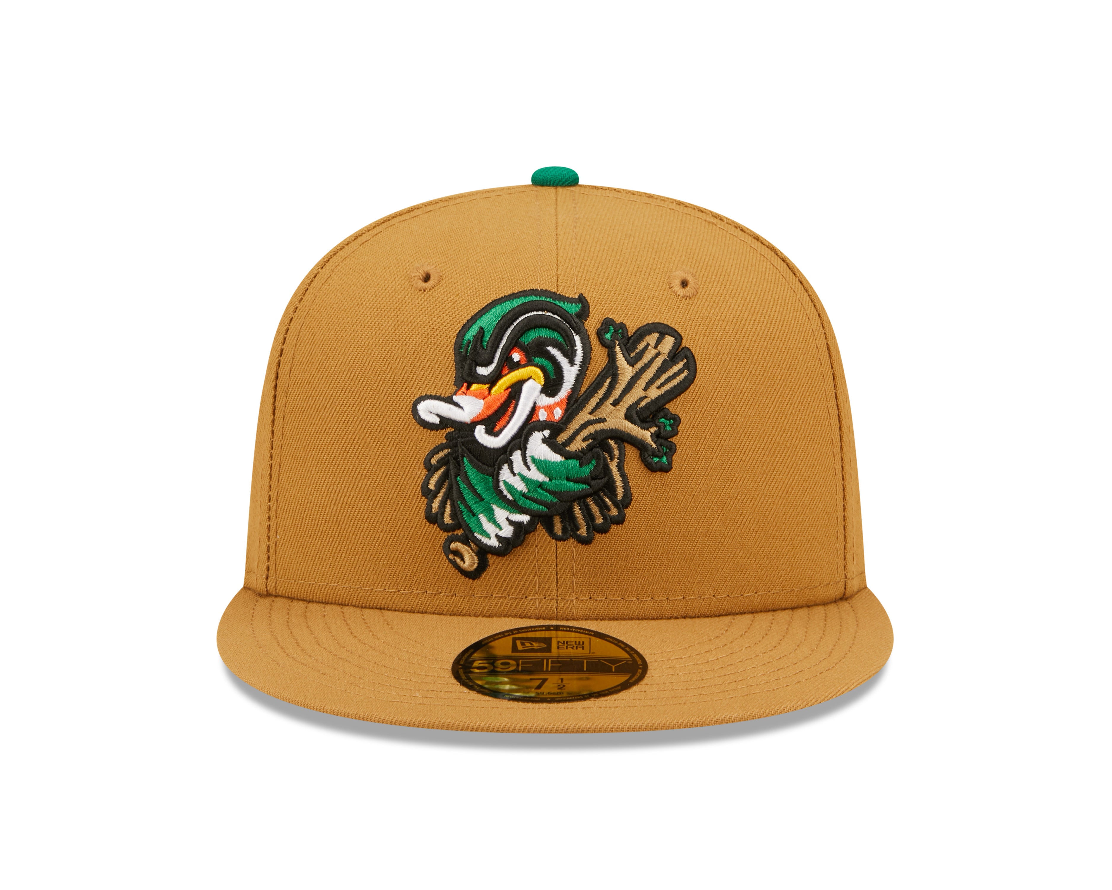 New Era - 59fifty Fitted - MiLB - AC Perf - Down East Wood Ducks - Beige - Headz Up 