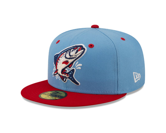 New Era - 59fifty Fitted - MiLB - AC Perf - Spokane Indians - Pastel Blue