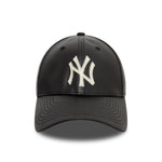 New Era - MLB Leather - New York Yankees - 9Forty Baseball Cap - Black - Headz Up 