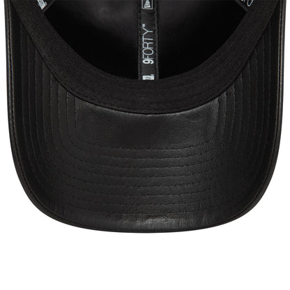 New Era - MLB Leather - New York Yankees - 9Forty Baseball Cap - Black