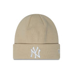 New Era - MLB Essential Cuff Beanie - New York Yankees - Stone/White - Headz Up 
